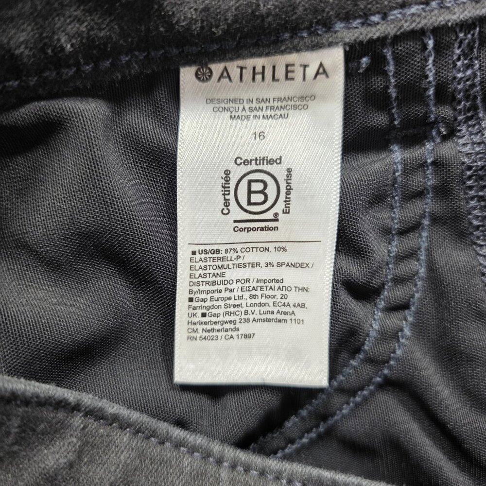 Athleta Jeans Womens 16 Straight Leg Ankle Black Sculptek Denim - Picture 4 of 11